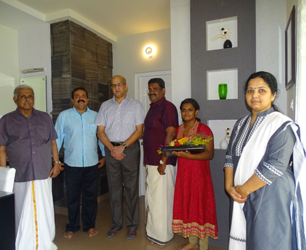 Our team with Mr. Dilip & family of apartment C 2  in Crescent Aster after handing over 