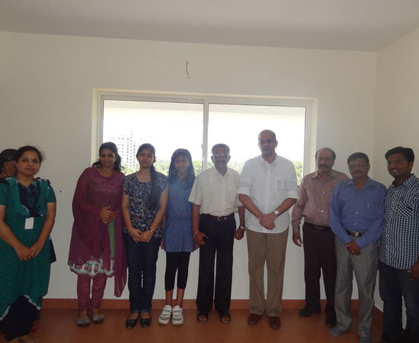 Ms. Binu Manoj & family, of apartment no C 8 in Crescent Mansa during handing over ceremony