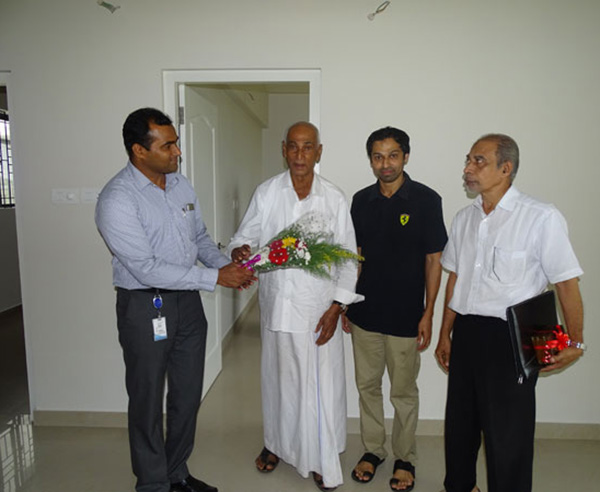 Our GM - Sales & Marketing greeting Mr. Muhammed Shahid  & family of apartment D 8 in Crescent Aster during handing over ceremony.