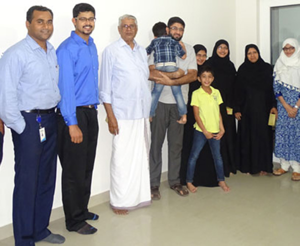 Our team with Ms. Zubaida & family of apartment A 10 in Crescent Aster after handing over.