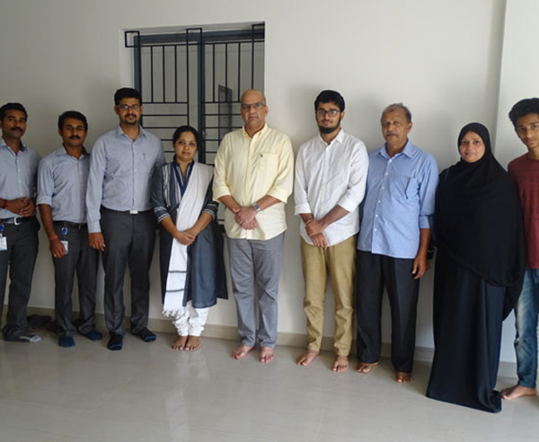 Our team with Ms. Zameera  & family of apartment B 3 in Crescent Aster after handing over