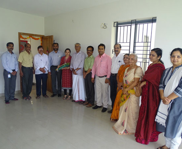 Our team with Mr. Mithun Vinayak & family of apartment B 11 in Crescent Aster after handing over