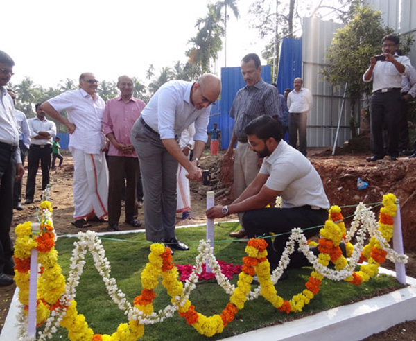 Our Managing Partner Mr.K.V.Haseeb Ahamed during ground breaking ceremony of Platinum Crescent.