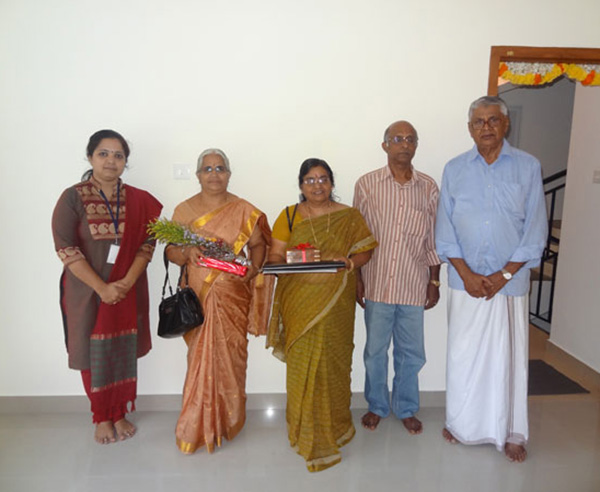 Ms. Lathika , of apartment no A 2 in Crescent Mansa during handing over ceremony