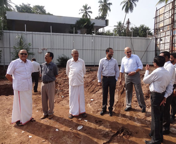 A lighter moment during the ground breaking ceremony of Platinum Crescent.