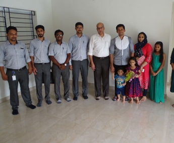 Our team with Mr. Kunhimohammed and family of apartment A 3 in Crescent Tulip after handing over