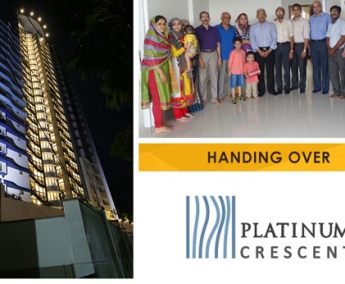 Our team with Mr. Harris Anwar and Family of apartment no. A 16 in Platinum Crescent after handing over.