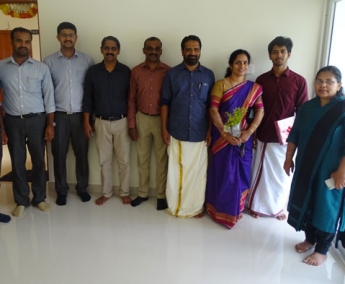 Our team with Mr. Suresh Kumar and Family of apartment no. E 2 in Space On Earth, Malaparamba after handing over.