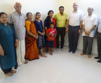 Our team with Mr. Gopan C and Family of apartment no. A 1 in Space On Earth, Malaparamba after handing over.