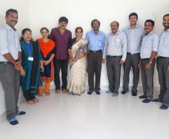 Our team with Mr. P. V. Sankaran and Family of apartment no. E 1 in Space On Earth, Malaparamba after handing over.