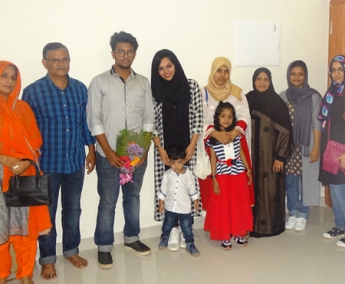 Ms. Hasna and Family of apartment no. F 2 in Space On Earth, Malaparamba after handing over.