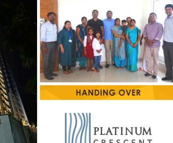 Our team with Mr. Deepesh Damodaran & Family of apartment no. D 18 in Platinum Crescent after handing over.