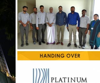 Our team with Mr. Mohammed Turabali of apartment no. B 21 in Platinum Crescent after handing over.