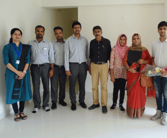 Our team with Mr.Abdul Gafoor C M and family of apartment no. B 7 in Crescent Zinnia after handing over.