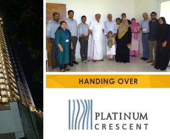 Our team with Mr. C.V. Mustafa Ahmed and Family of apartment no. D 21 in Platinum Crescent after handing over 