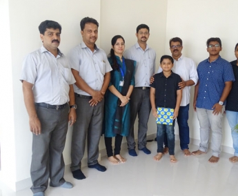 Our team with Mr. Muhammed Ashraf A and Family of apartment no. A 2 in Crescent Zinnia after handing over