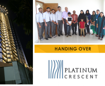 Our team with Dr. H. Shamsuddin and Family of apartment no. D 11 in Platinum Crescent after handing over 
