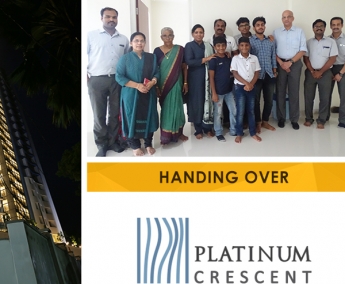 Our team with Mr. Dasan Chaloli Thazhe Kuniyil  & Family of apartment no. A 7 in Platinum Crescent after handing over  