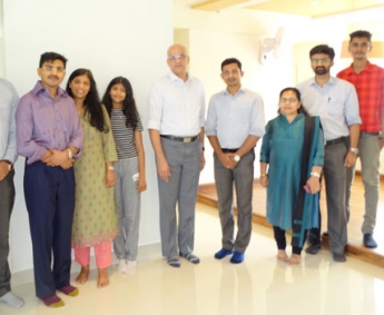 Our team with Mr.K.P Balachandran & family of apartment no B 04 in Platinum Crescent, after handing over	