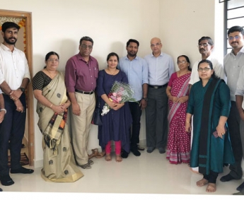 Our team with Mr. Vivek & family of apartment no.C 13 in Crescent Lavender, after handing over	