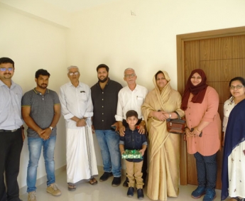 Our team with Ms. Subaida & family of apartment no.D 1 in Crescent Lavender, after handing over	