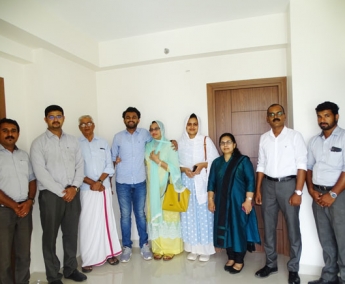 Our team with Ms. Sorniya & family of apartment no.C 14 in Crescent Lavender, after handing over	