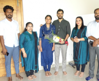 Our team with Mr.Mohammed Jaisal P and family of apartment no. G15 in Crescent Lavender, after handing over	