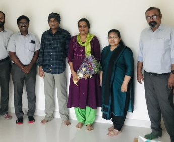 Our team with Ms.S.Susmitha and family of apartment no. A03 in Crescent Lavender, after handing over	