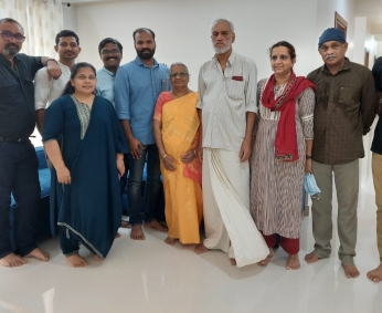 Our team with Mr.Sreedharan Nair and family of apartment no. A02 in Crescent Lavender, after handing over