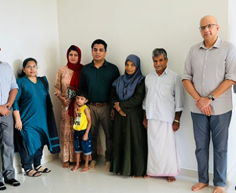 Our team with Dr. Abdul Majeed and family of apartment No. A 10 in Triton Crescent ,after handing over