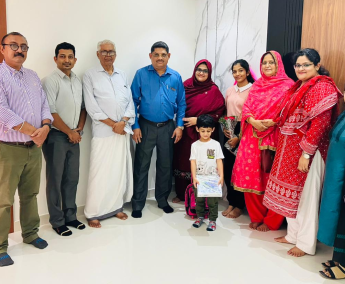 Our team with Mr. Nazar and family of apartment No.E.06 in Triton Crescent ,after handing over