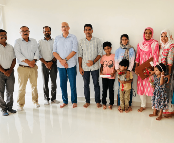 Our team with Mr. Mohammed Saheer and family of apartment No. B 13 in Triton Crescent ,after handing over