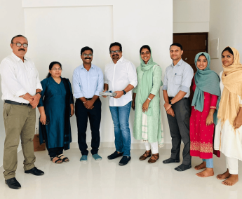 Our team with Mr. Abdul Nazar and family of apartment No. E 07 in Triton Crescent ,after handing over