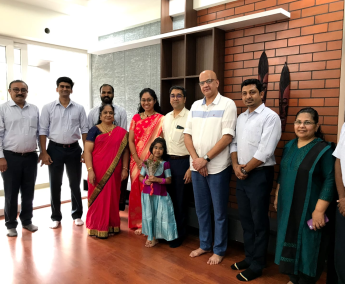 Our team with Dr. Ramalingam and family of apartment No. C 04 in Triton Crescent ,after handing over