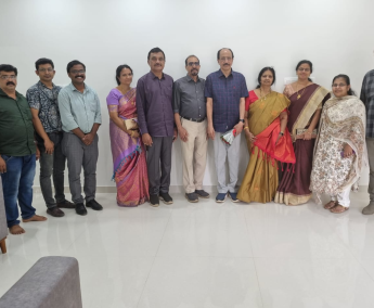 Our team with Mr. Sethumadhavanand family of apartment No. E 02 in Triton Crescent ,after handing over