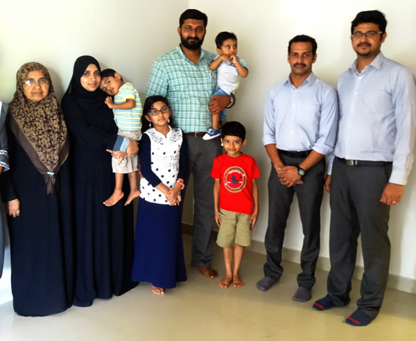 Our team with Mr. Abi Mohammed  and family of apartment A2 in Crescent Aster after handing over