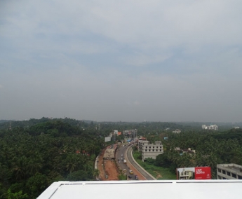 Shows west side view from the 13th floor.