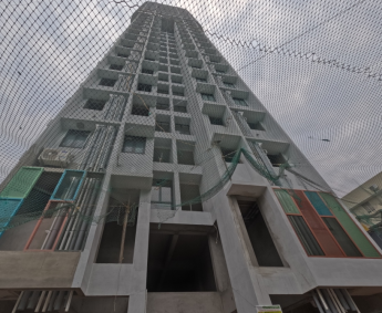 A view of the west side of the building.