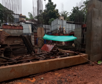 3rd portion plinth beam casting work 30% completed.