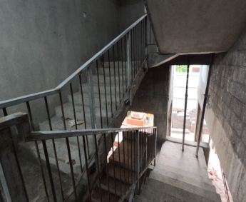 A view Main stair handrail fixing work has been completed.