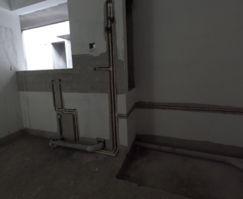 Plumbing chipping & piping work has been completed on 4th floor.